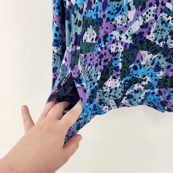 LOGO Lori Goldstein Abstract Print Long Sleeve Tunic Top Women's XL - Picture 2 of 7